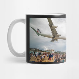 Duck... Landing Over Sunset Beach Saint Martin Caribbean Mug